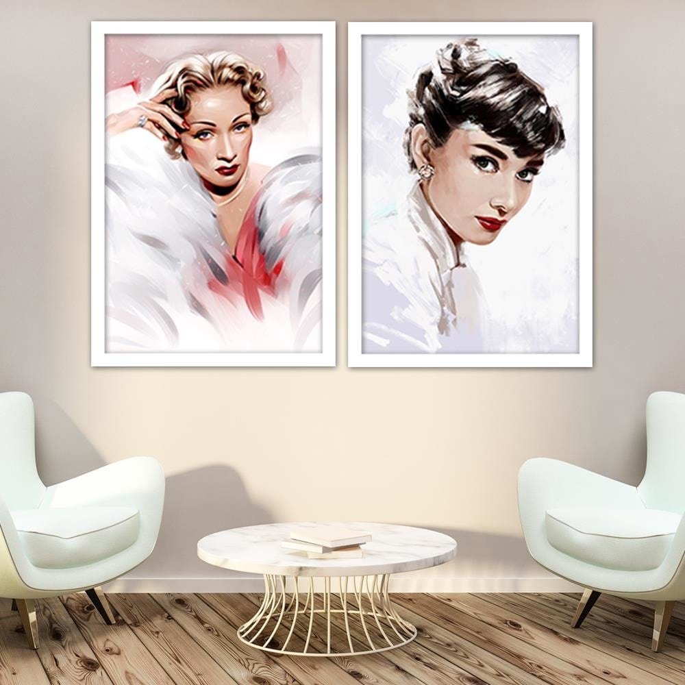 Glezna baltā rāmī - Audrey Home Trends DECO