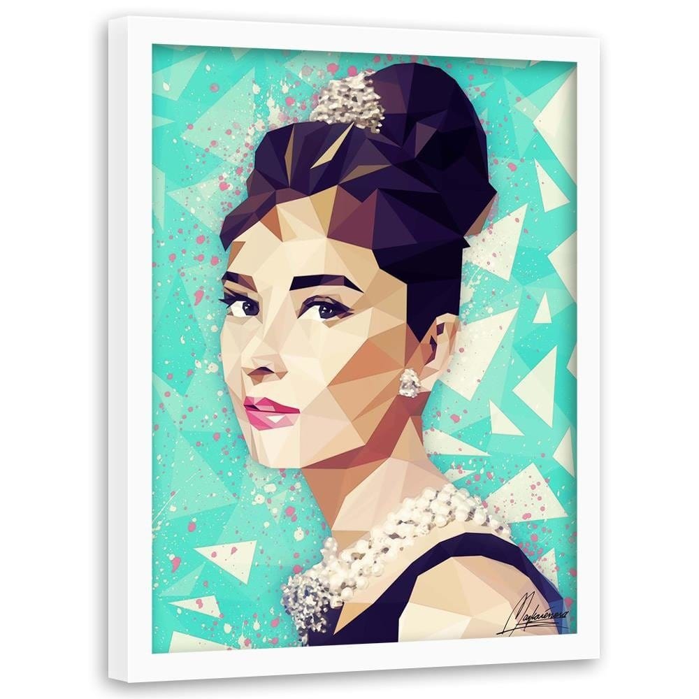 Glezna baltā rāmī - Audrey Home Trends DECO