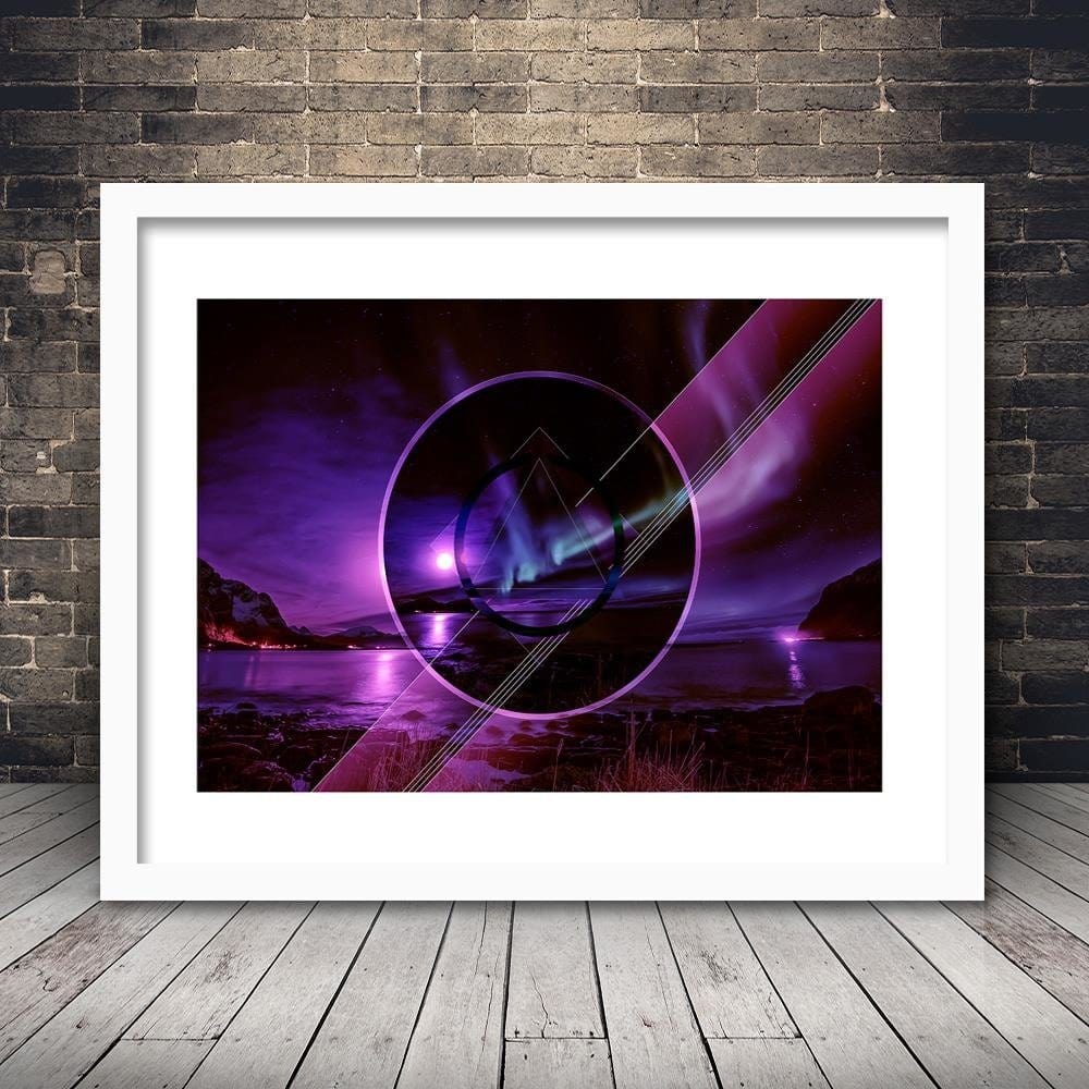 Glezna baltā rāmī - Aurora 2 Of Geometric Figures Home Trends DECO