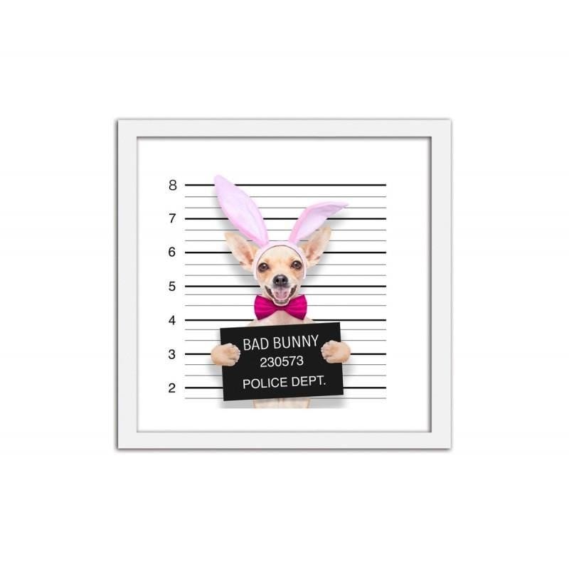 Glezna baltā rāmī - Bad bunny little photo hidden Home Trends DECO