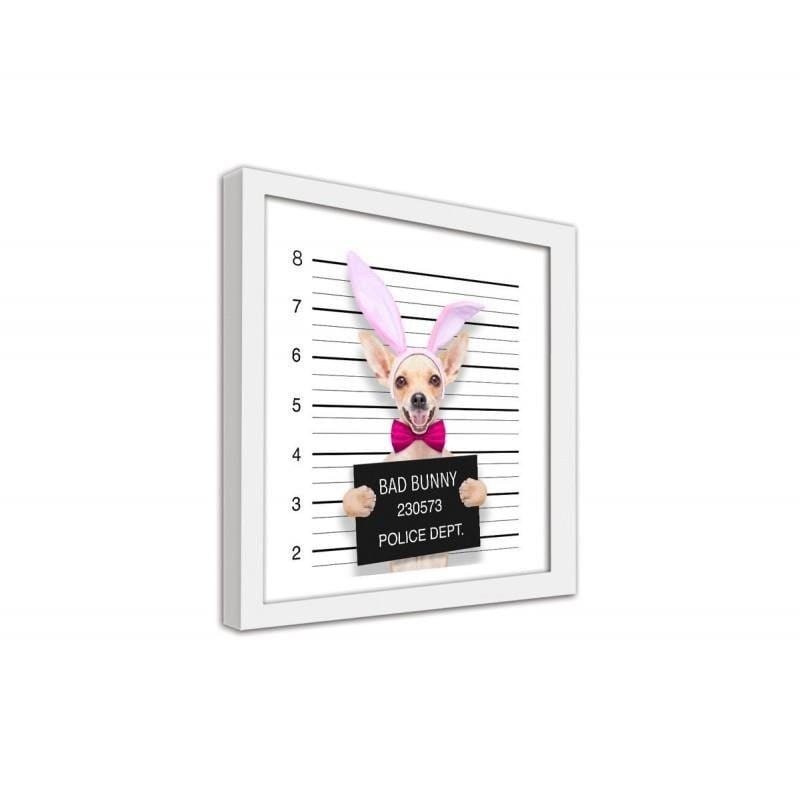 Glezna baltā rāmī - Bad bunny little photo hidden Home Trends DECO