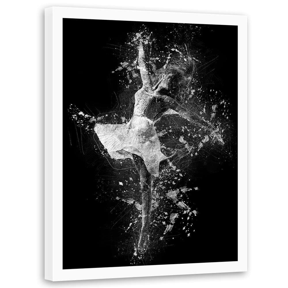Glezna baltā rāmī - Ballet dancer Home Trends DECO