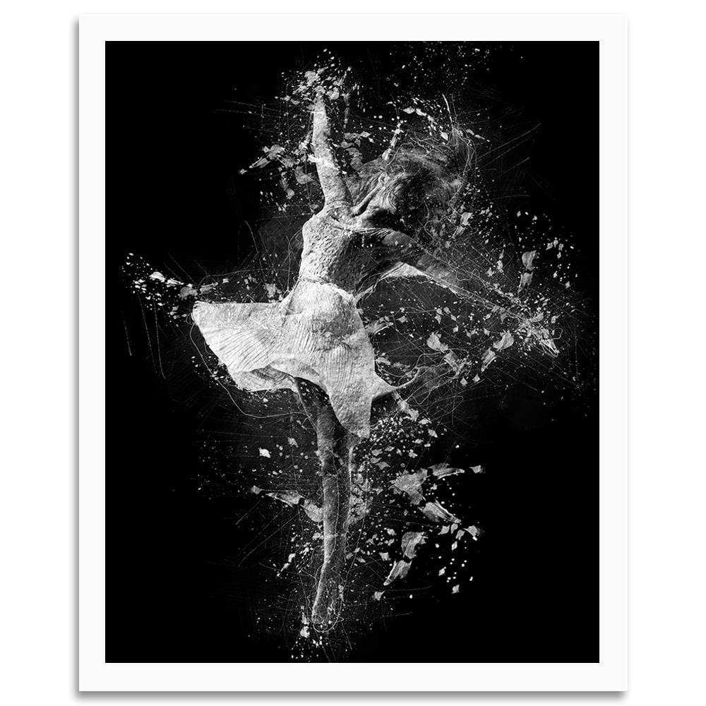 Glezna baltā rāmī - Ballet dancer Home Trends DECO