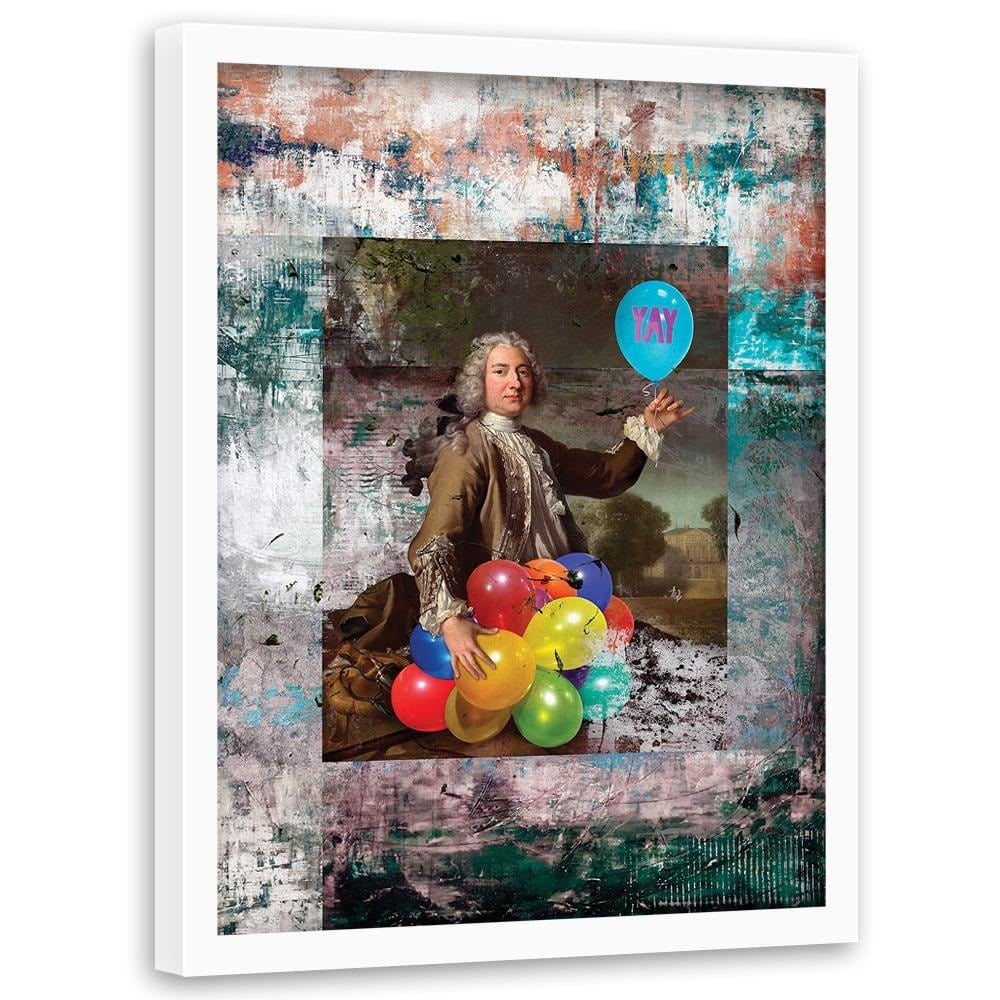 Glezna baltā rāmī - Baroque Rococo Balloons Home Trends DECO