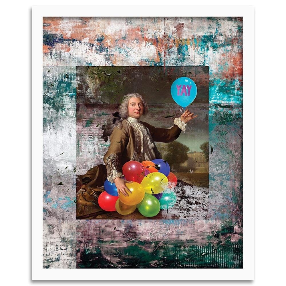 Glezna baltā rāmī - Baroque Rococo Balloons Home Trends DECO