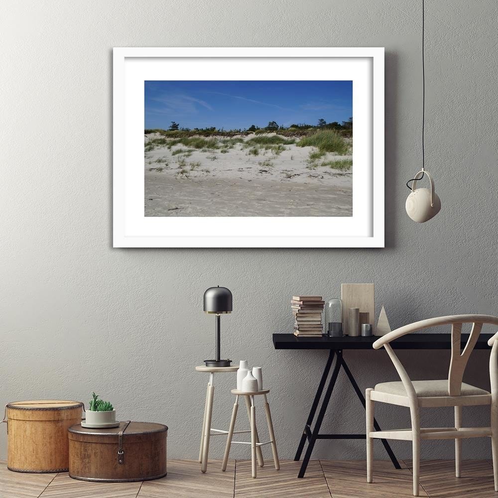 Glezna baltā rāmī - Beach And Dunes Home Trends DECO