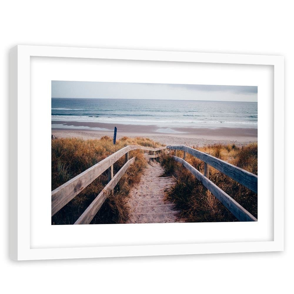 Glezna baltā rāmī - Beach And Seas Home Trends DECO