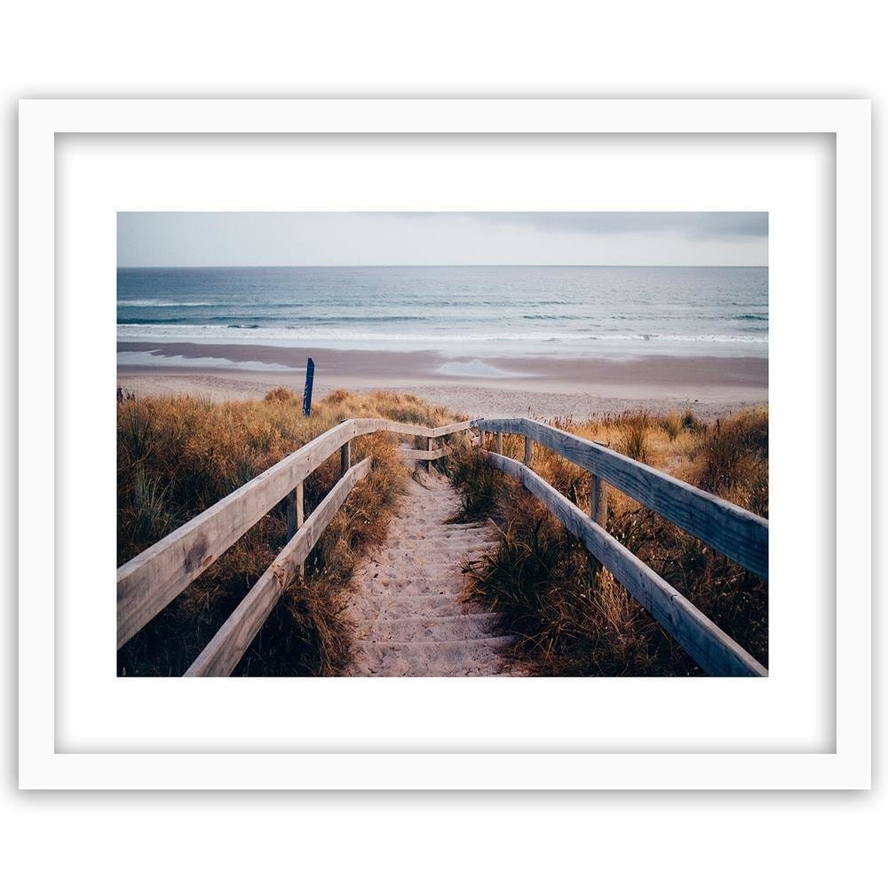 Glezna baltā rāmī - Beach And Seas Home Trends DECO