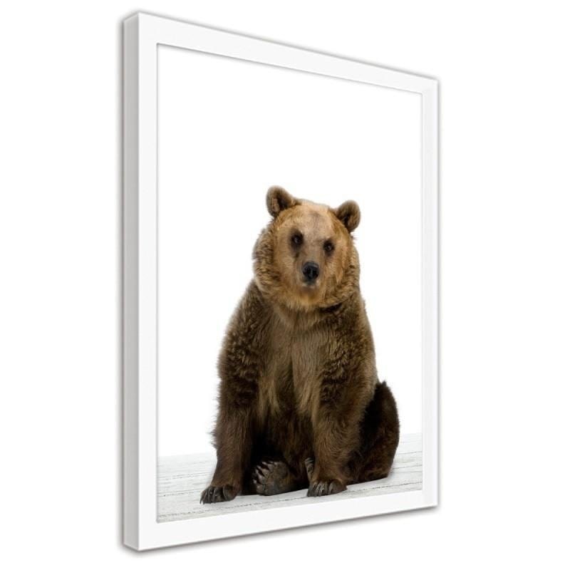 Glezna baltā rāmī - Bear Home Trends DECO