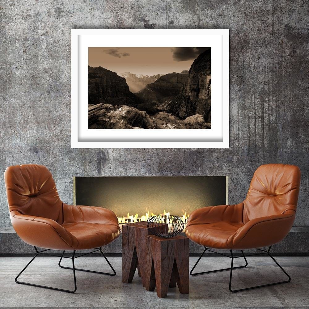 Glezna baltā rāmī - Between The Rocks 1 Home Trends DECO