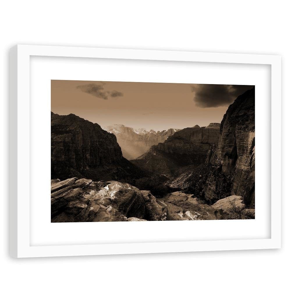 Glezna baltā rāmī - Between The Rocks 1 Home Trends DECO