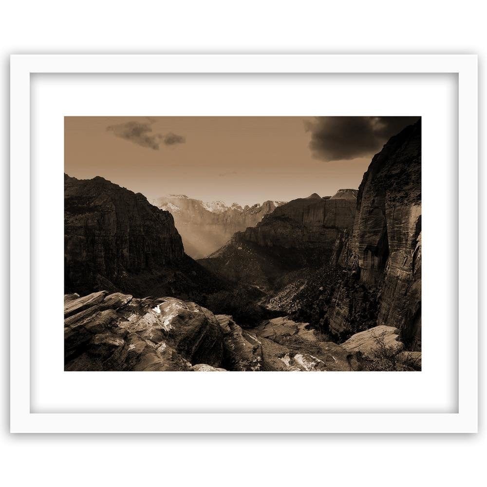Glezna baltā rāmī - Between The Rocks 1 Home Trends DECO