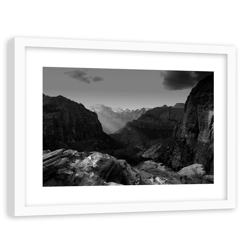 Glezna baltā rāmī - Between The Rocks 2 Home Trends DECO