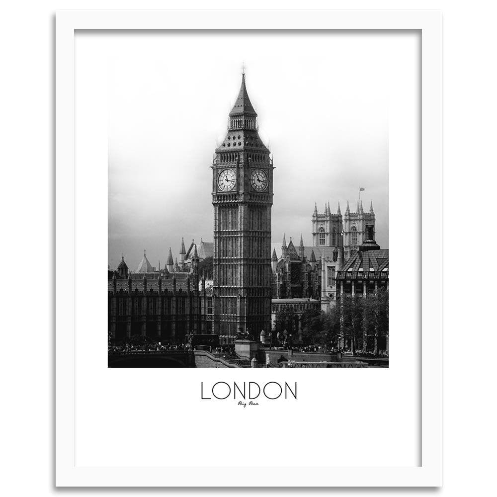Glezna baltā rāmī - Big Ben London Home Trends DECO