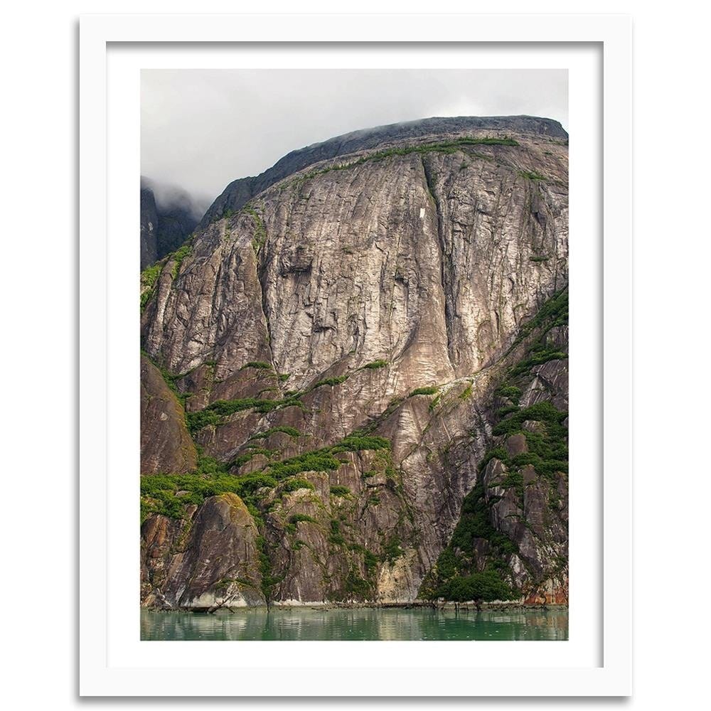 Glezna baltā rāmī - Big Rock By The River Home Trends DECO
