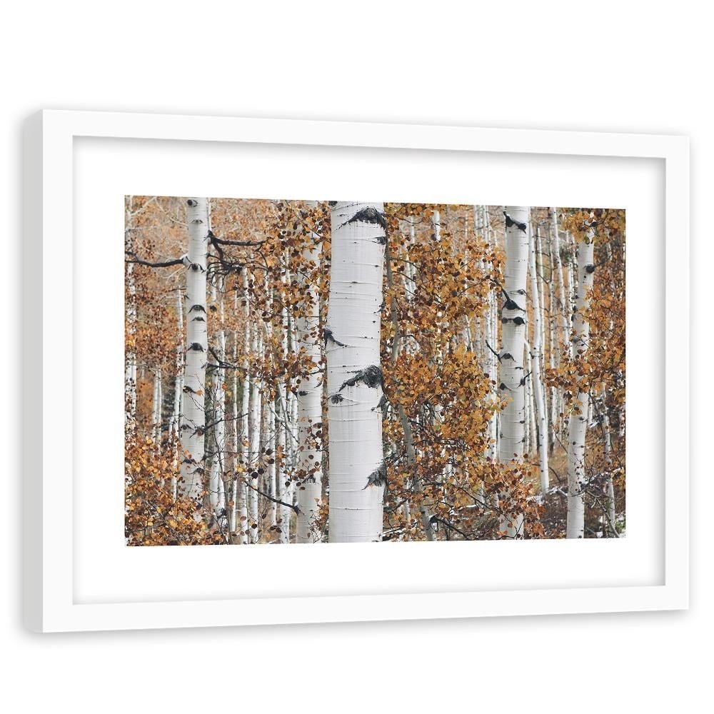 Glezna baltā rāmī - Birches Home Trends DECO