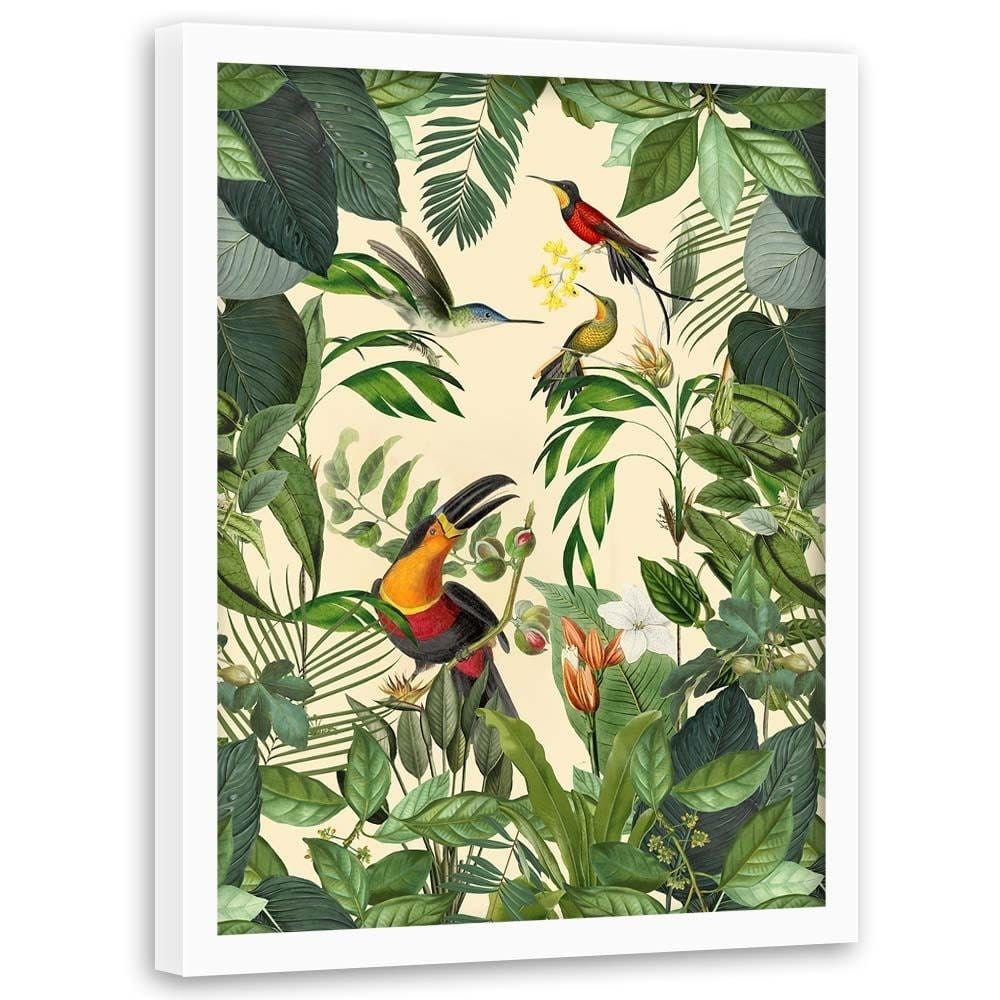 Glezna baltā rāmī - Bird Heaven Home Trends DECO