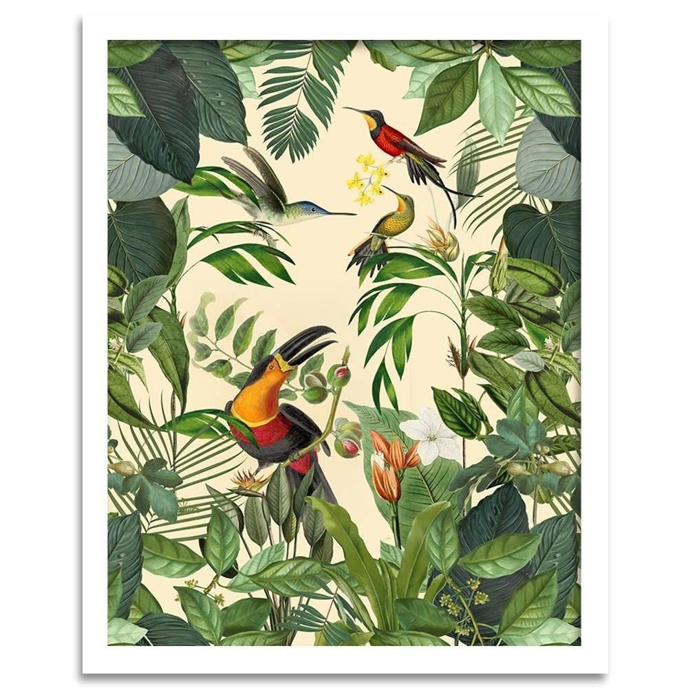 Glezna baltā rāmī - Bird Heaven Home Trends DECO