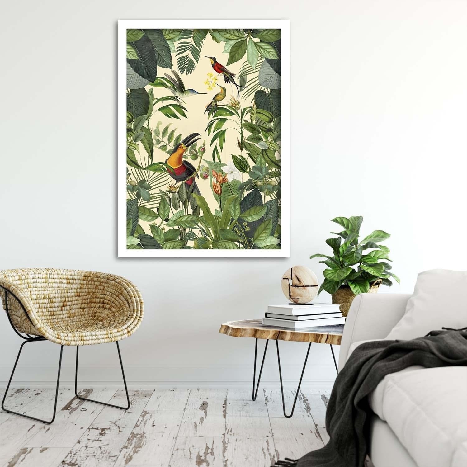 Glezna baltā rāmī - Bird Heaven Home Trends DECO