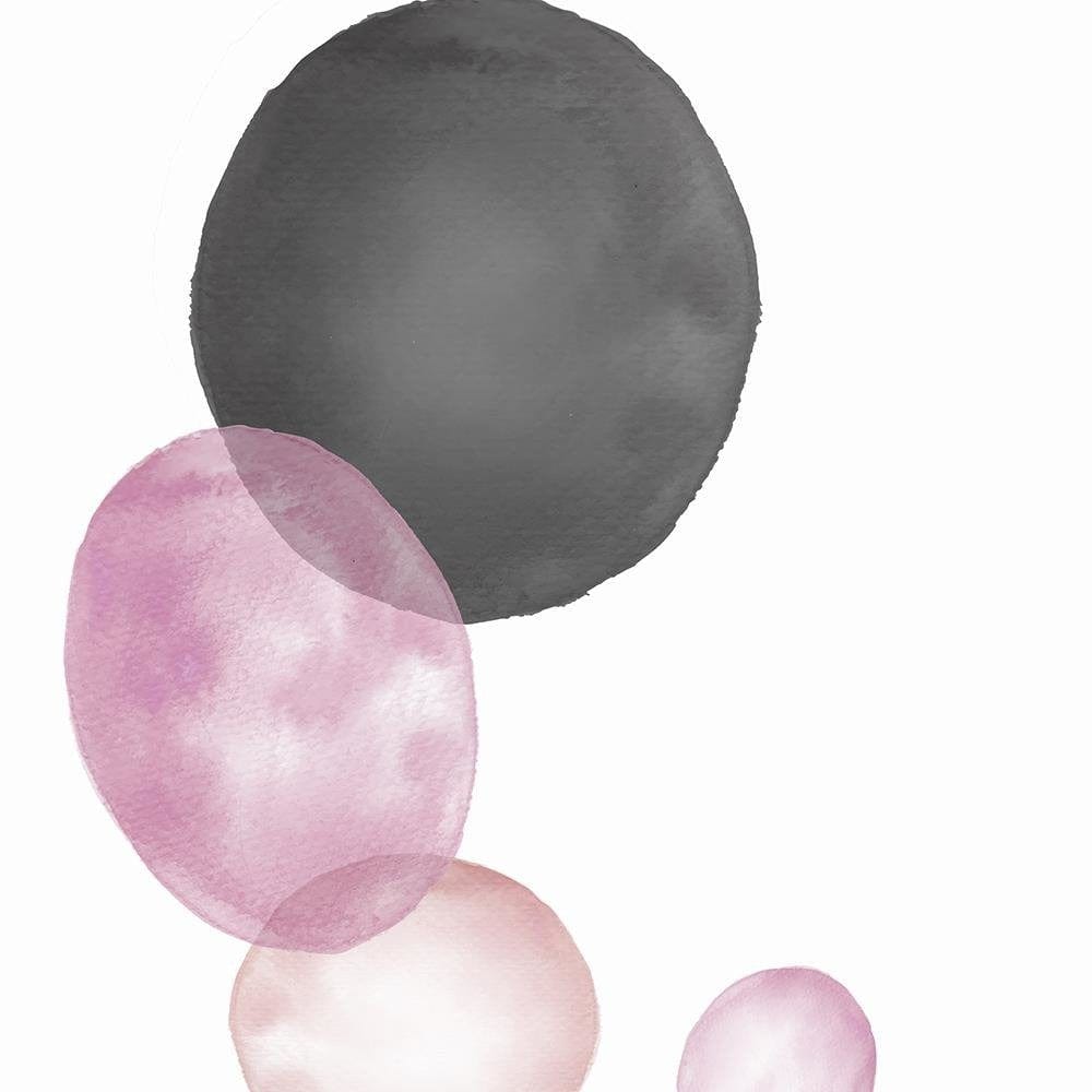 Glezna baltā rāmī - Black And Pink Circles Home Trends DECO