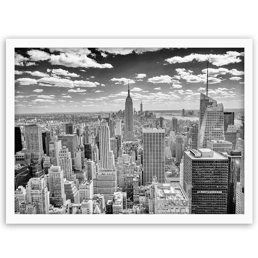 Glezna baltā rāmī - Black And White City Home Trends DECO