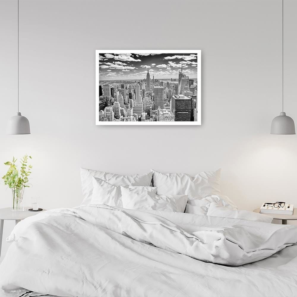 Glezna baltā rāmī - Black And White City Home Trends DECO