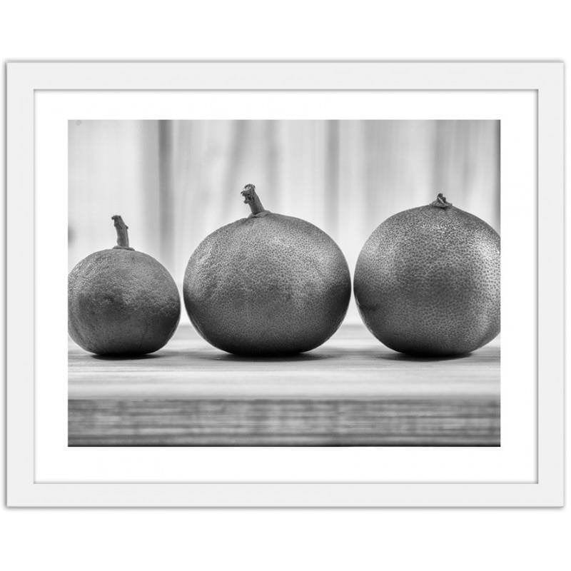 Glezna baltā rāmī - Black and white lemons Home Trends DECO