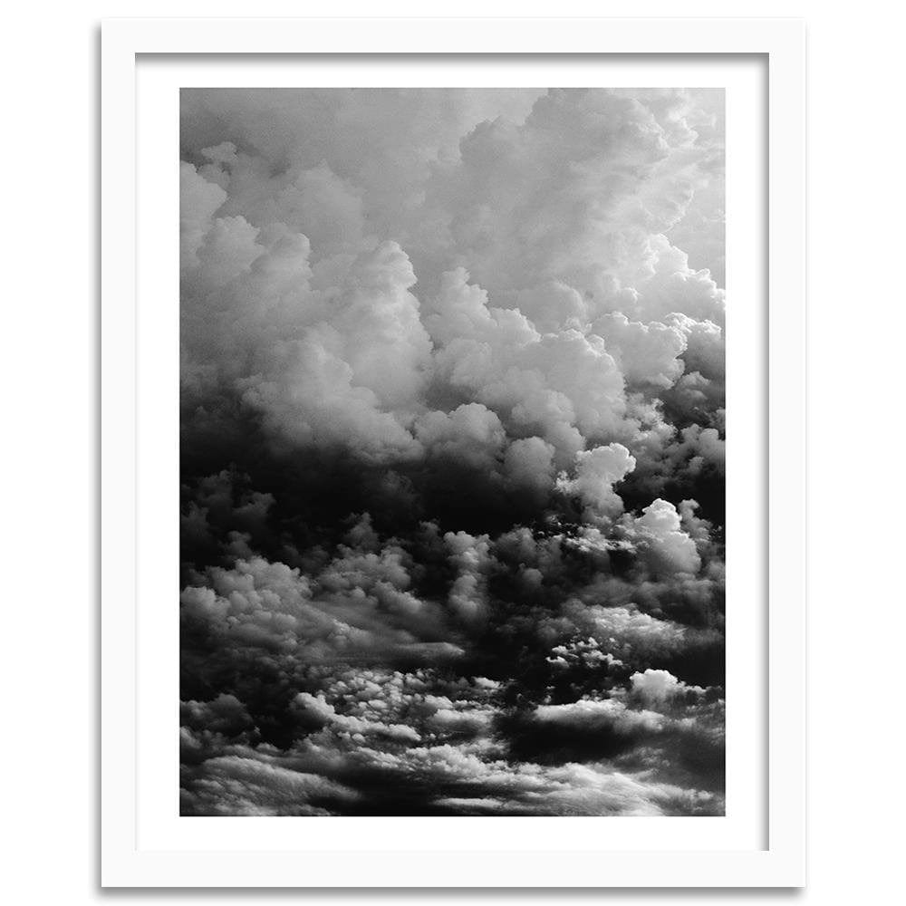 Glezna baltā rāmī - Black Clouds Home Trends DECO