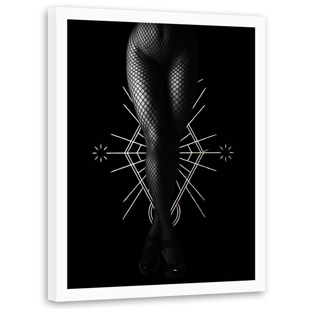 Glezna baltā rāmī - Black Stockings Home Trends DECO