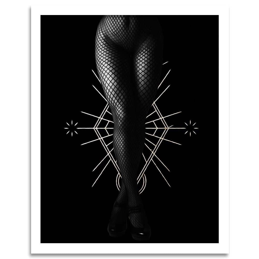 Glezna baltā rāmī - Black Stockings Home Trends DECO