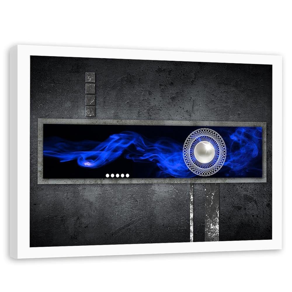Glezna baltā rāmī - Blue Abstraction Home Trends DECO