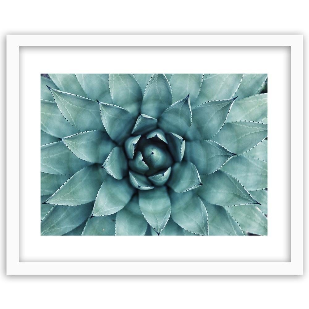 Glezna baltā rāmī - Blue Aloe Home Trends DECO