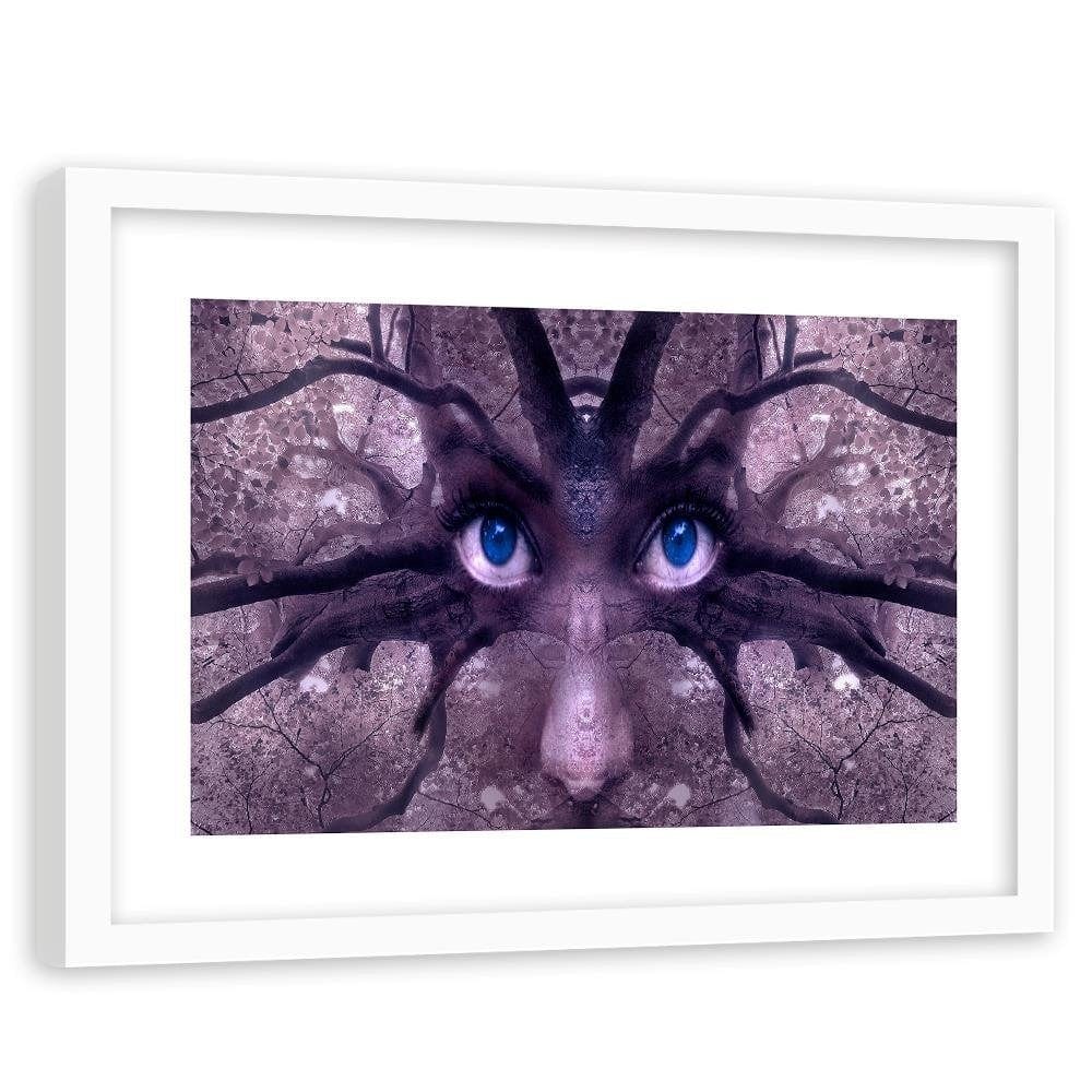 Glezna baltā rāmī - Blue Eyes Fantasy Home Trends DECO