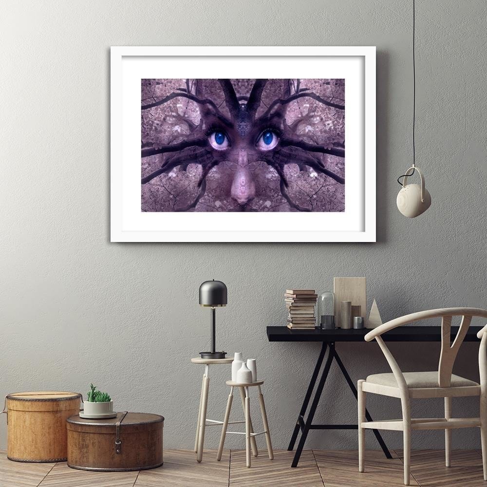 Glezna baltā rāmī - Blue Eyes Fantasy Home Trends DECO