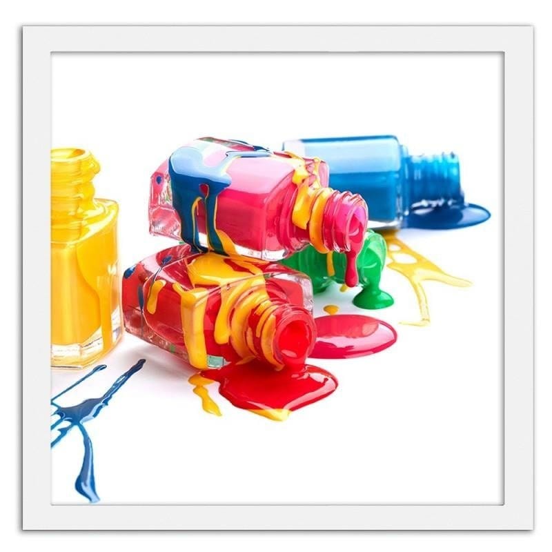 Glezna baltā rāmī - Bottles with spilled varnish Home Trends DECO