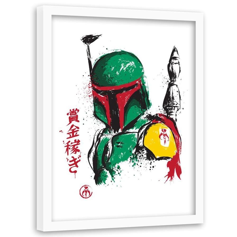 Glezna baltā rāmī - Bounty Hunter Green Home Trends DECO