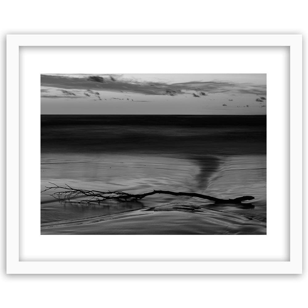 Glezna baltā rāmī - Branch On The Water 2 Home Trends DECO