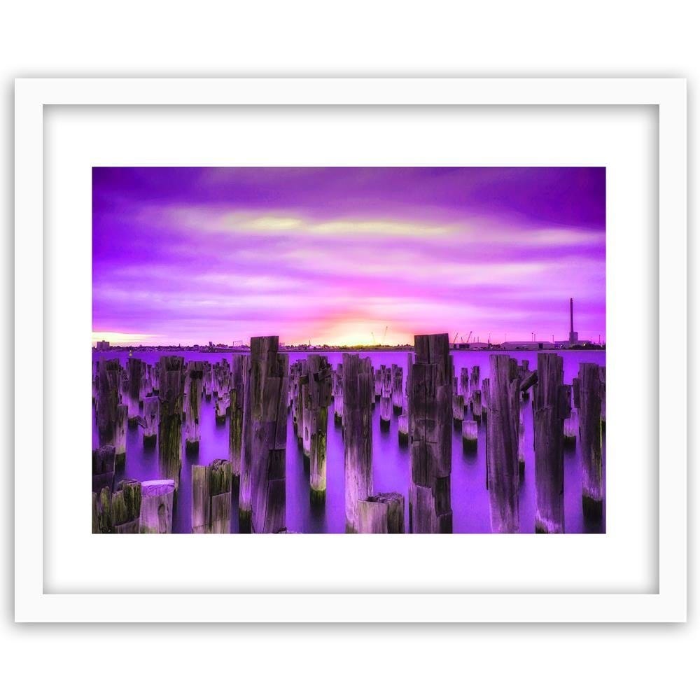 Glezna baltā rāmī - Breakwater At The Port 4 Home Trends DECO