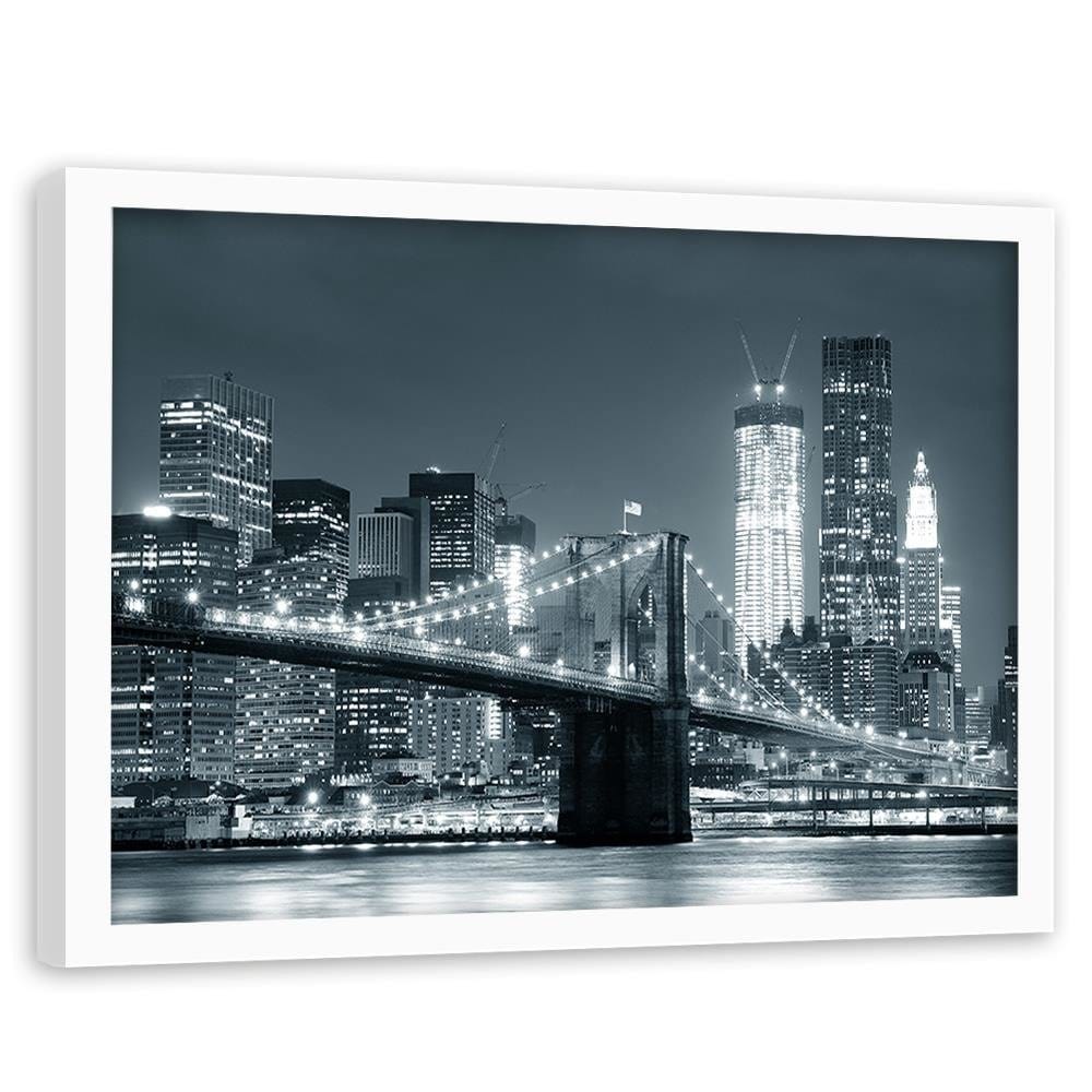 Glezna baltā rāmī - Bridge And The City Home Trends DECO