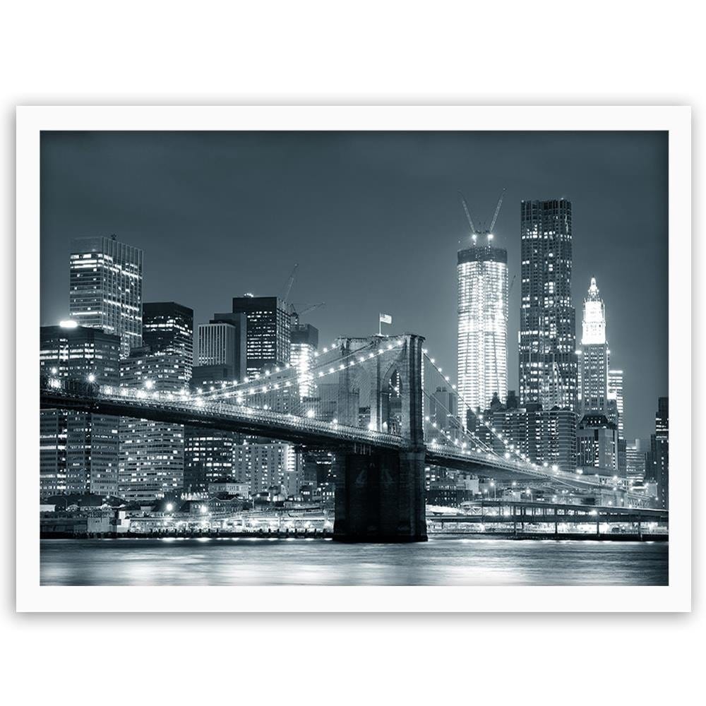 Glezna baltā rāmī - Bridge And The City Home Trends DECO