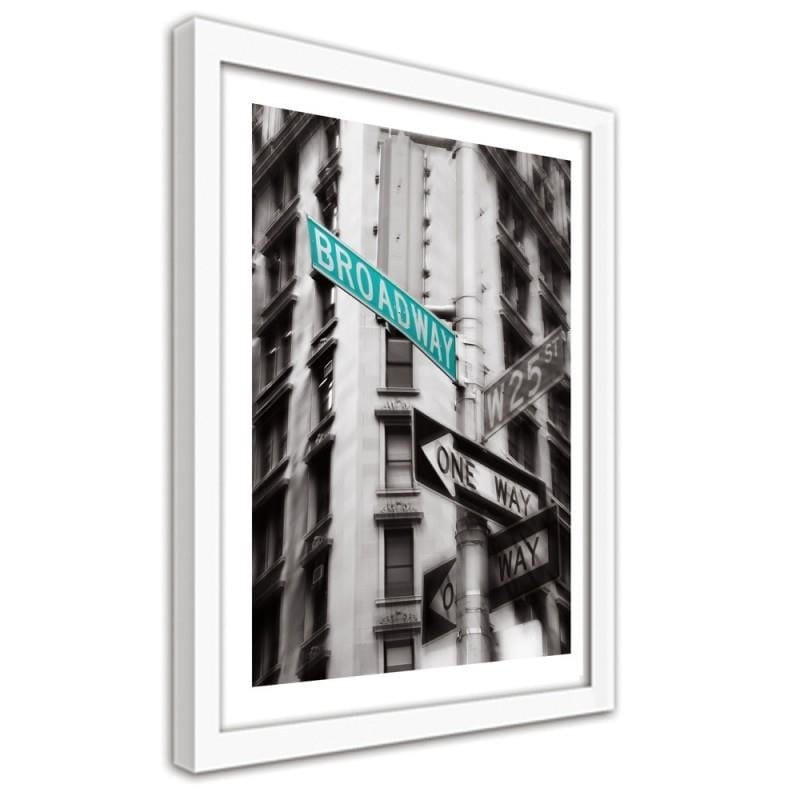 Glezna baltā rāmī - Broadway Home Trends DECO