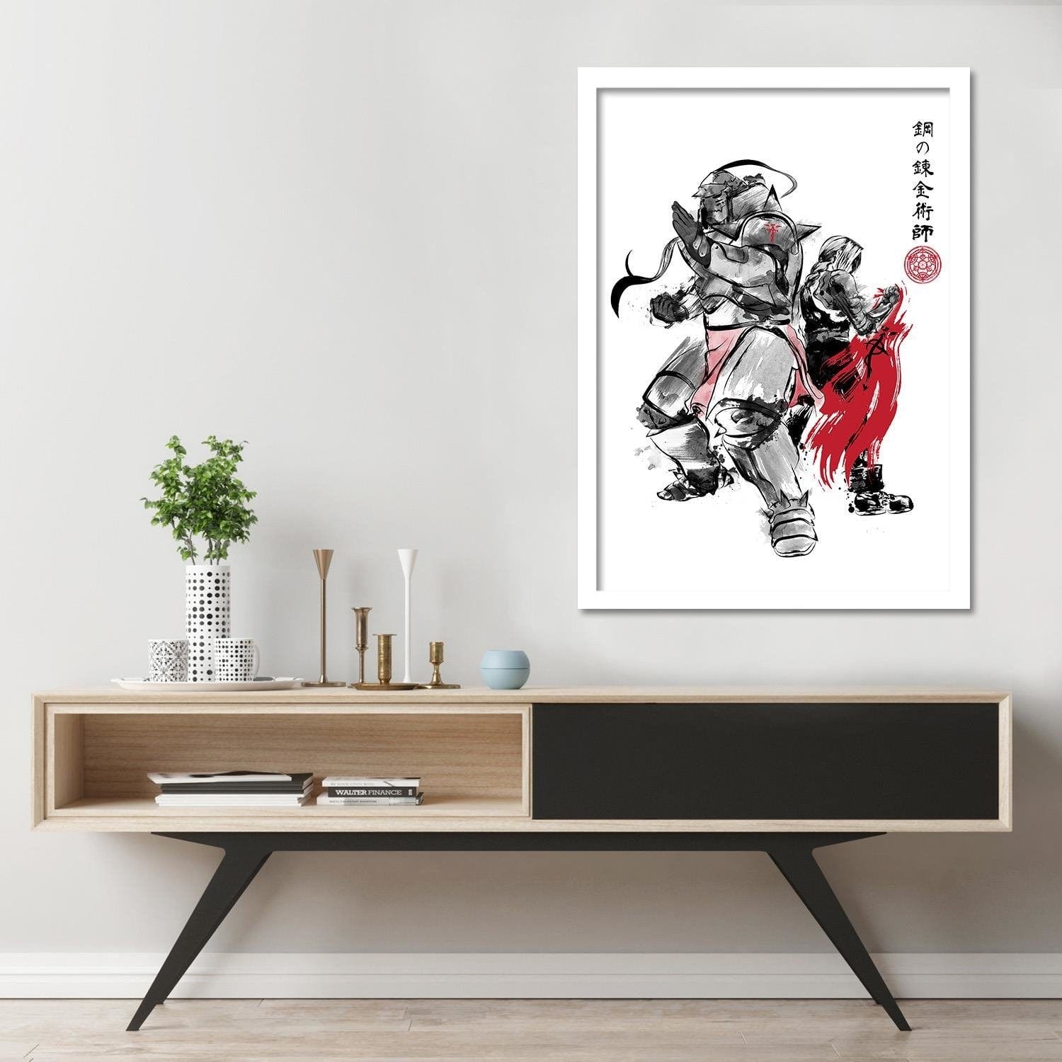 Glezna baltā rāmī - Brotherhood Red Home Trends DECO
