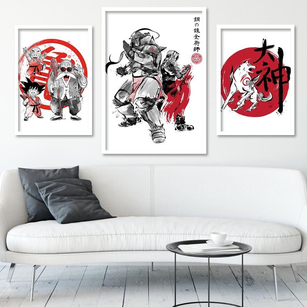 Glezna baltā rāmī - Brotherhood Red Home Trends DECO