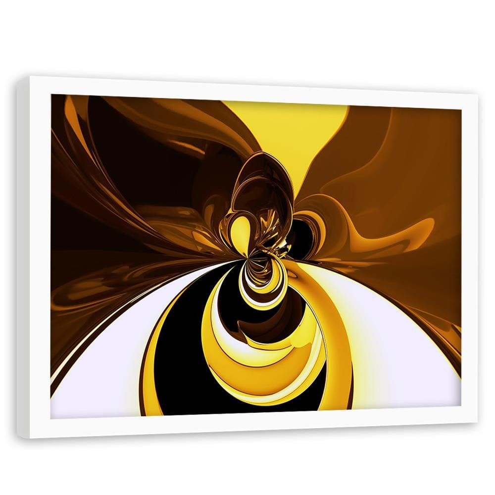 Glezna baltā rāmī - Brown Abstraction Home Trends DECO