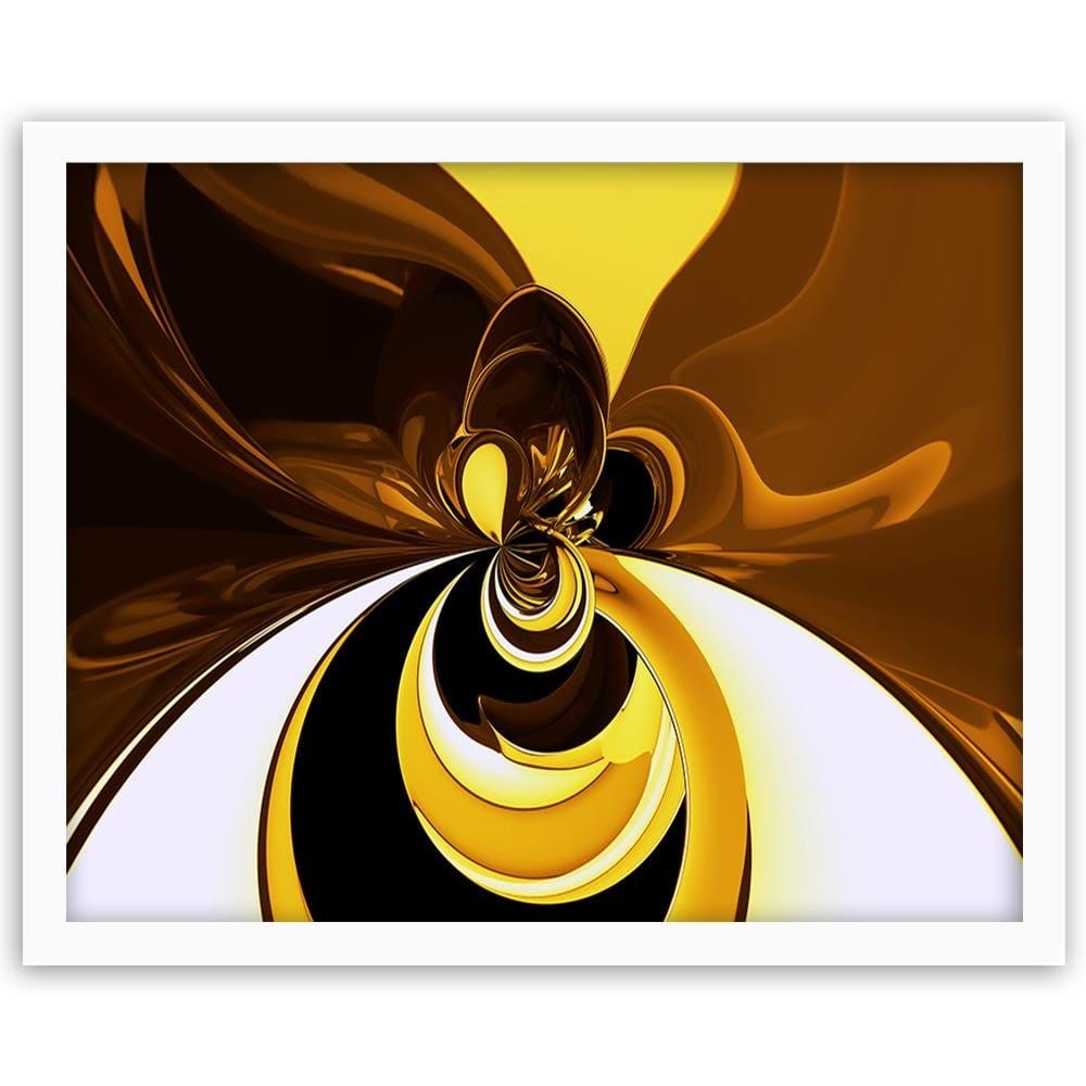 Glezna baltā rāmī - Brown Abstraction Home Trends DECO
