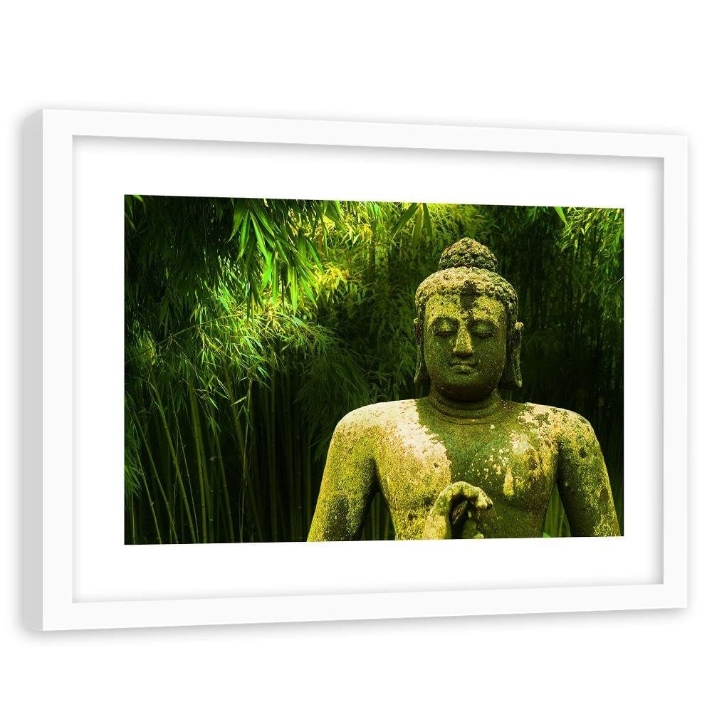Glezna baltā rāmī - Buddha 4 Of Bamboos Home Trends DECO