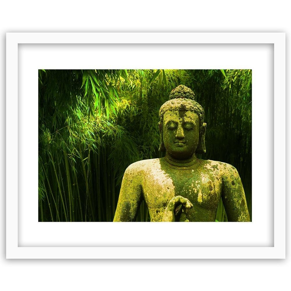 Glezna baltā rāmī - Buddha 4 Of Bamboos Home Trends DECO