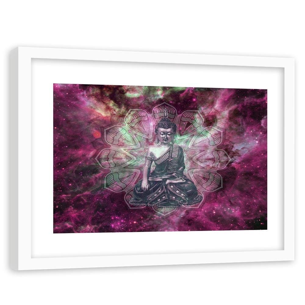 Glezna baltā rāmī - Buddha Abstraction Home Trends DECO