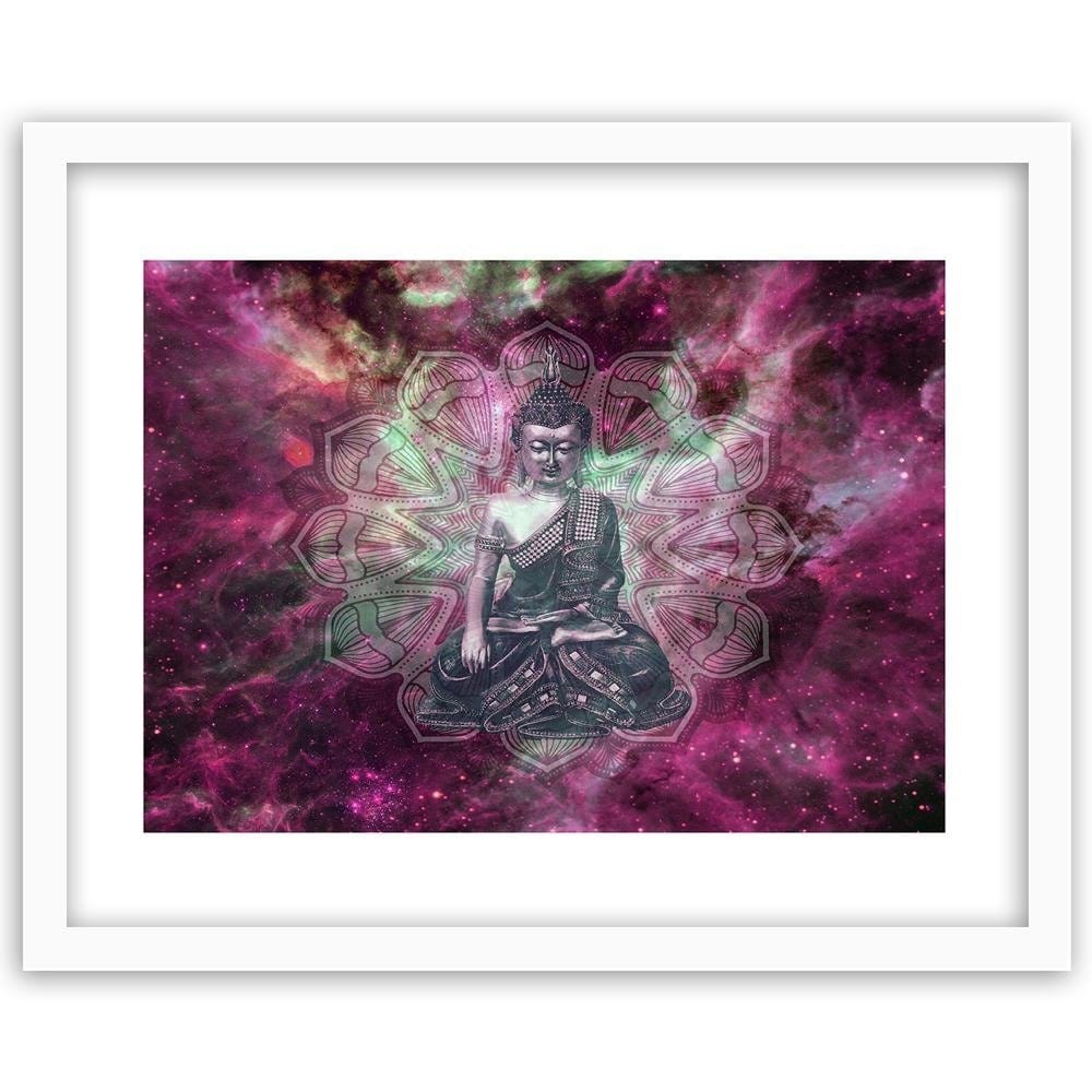 Glezna baltā rāmī - Buddha Abstraction Home Trends DECO