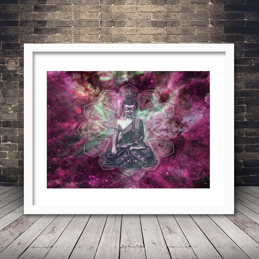 Glezna baltā rāmī - Buddha Abstraction Home Trends DECO